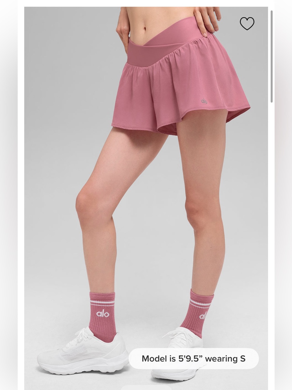 NWT! ALO Yoga V-Cute Running Short - Pink Wild Rose